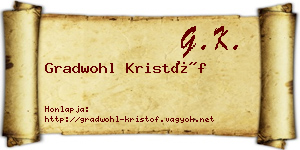 Gradwohl Kristóf névjegykártya