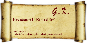Gradwohl Kristóf névjegykártya